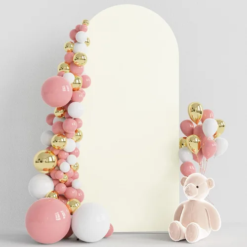 Miniatura 21 de Wokceer Funda para Arco de Boda de 6.6 Pies de Spandex Ajustada Cubiertas para Soporte de Arco de Boda Parte Superior Redonda Chiara Funda de Telón