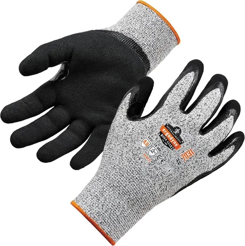 Guantes de trabajo recubiertos de nitrilo, resistentes al corte nivel A3, agarre para ambientes húmedos o secos, Ergodyne ProFlex