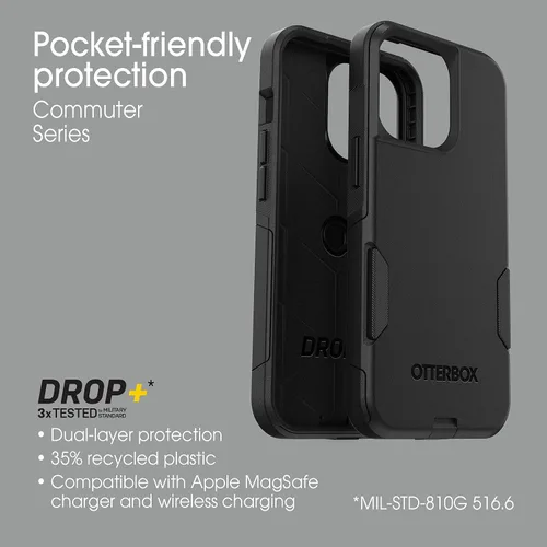 Miniatura 5 de OTTERBOX COMMUTER SERIES - Funda para iPhone 13 Pro (solamente) - NEGRO