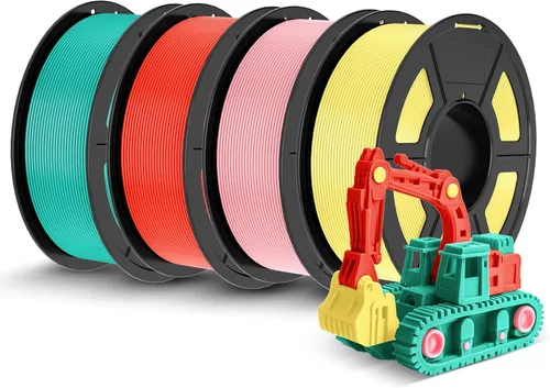 Miniatura 31 de TECBEARS Paquete de filamentos de ácido poliláctico (PLA), 8.82 oz/carrete, 16 colores, 8.8 lbs en total, Amarillo