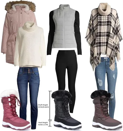Miniatura 6 de CIOR Women's Waterproof Winter Snow Boots Warm Faux Fur Lined Anti-Slip Cold Weather Boots