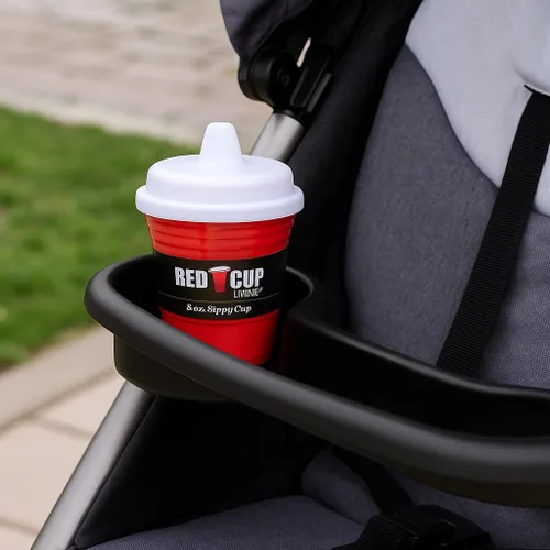 Miniatura 7 de Red Cup Living Vaso entrenador para bebé, 8 onzas, sin BPA, a prueba de derrames, no tóxico, apto para lavavajillas, tapa a prueba de fugas, fácil