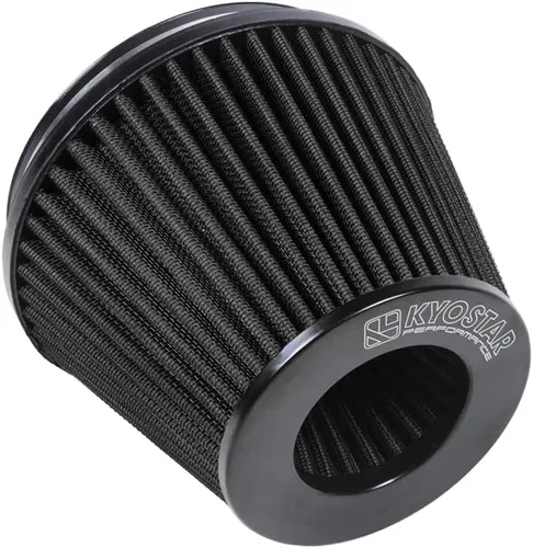 Miniatura 156 de KYOSTAR Filtro de aire universal de alto flujo de 3" (76 mm), entrada de aire frío de cono reutilizable, alto rendimiento, lavable, kit de aire seco