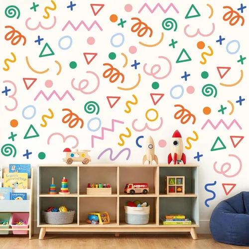 Miniatura 17 de AOWDIAO 153 piezas de calcomanías de lunares acuarela para pared, adhesivas y despegables, calcomanías de vinilo para decoración de dormitorio