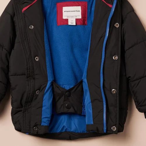 Miniatura 5 de Tienda Essentials Chaqueta acolchada pesada con capucha para bebés, niños pequeños y niños