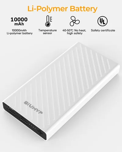 Miniatura 6 de Paquete de batería de chaleco calefactable, batería de 10000 mAh, 5 V 2 A, especialmente diseñada para chaqueta térmica, ropa térmica, manta térmica