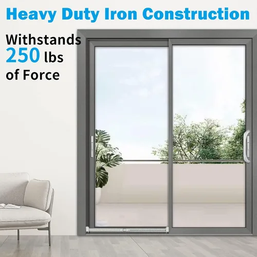 Miniatura 2 de Cerradura de puerta corrediza ajustable, barra de seguridad para puerta corredera, barra de seguridad para ventana, cerraduras de ventana, cerradura