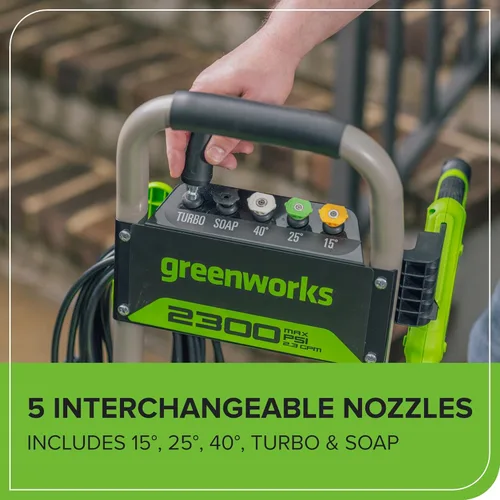 Miniatura 6 de Greenworks Pro - Lavadora de presión eléctrica sin escobillas 2300 PSI (Certificada SGS) 2.3 GPM Máx. / 1.2 GPM
