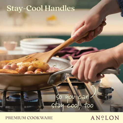 Miniatura 6 de Anolon Ascend - Sartén antiadherente anodizada dura, buena para todas las estufas (gas, superficie de vidrio, eléctrica y de inducción), apta