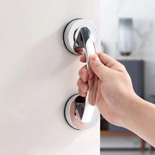 WANLIAN - Potente manija de puerta de espejo de cristal con ventosa, pasamanos de pared con ventosa para refrigerador, cajón de nevera, manija de