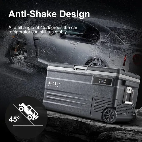 Miniatura 5 de BODEGA COOLER - Refrigerador de coche de 12 voltios, refrigerador de automóvil de 58 cuartos (55 L) con ruedas, congelador portátil para Negro