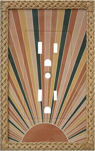 Miniatura 14 de Cubiertas de Interruptor de Luz Artísticas Decorativas Boho Figura Abstracta Interruptor de Pared Único Placa de Interruptor Decorativo Placa