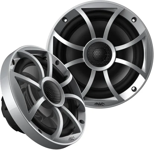 Miniatura 2 de Wet Sounds WS-MC-2 - Radio marina con 2 pares de sonidos húmedos, repuesto OEM 65ic-S Serie XS-Cono plateado de 6.5 pulgadas, par de altavoces