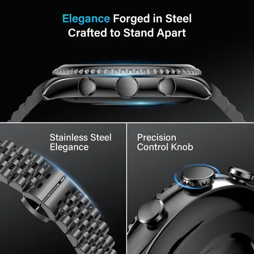 Miniatura 2 de Reloj inteligente con bisel giratorio 2026 para hombre con llamada Bluetooth, frecuencia cardíaca, presión arterial, SpO2, monitor de sueño, reloj