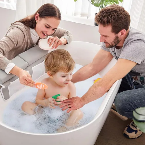 Miniatura 4 de Juego de rodilleras y coderas de baño para bebé, almohadilla de rodillas extra larga de secado rápido para bañar al bebé con soporte de rodilla