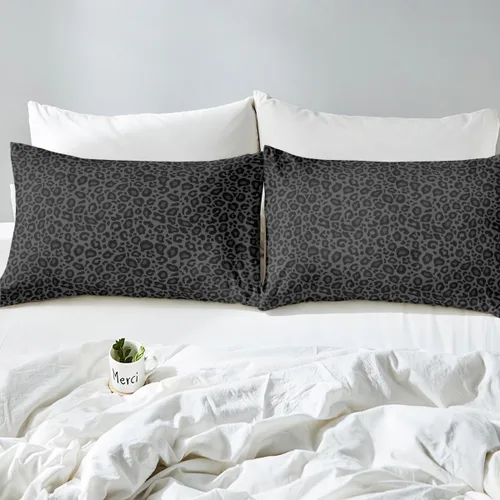 Miniatura 6 de Juego de ropa de cama con estampado de leopardo, tamaño individual, juego de cama de guepardo africano para decoración de dormitorio