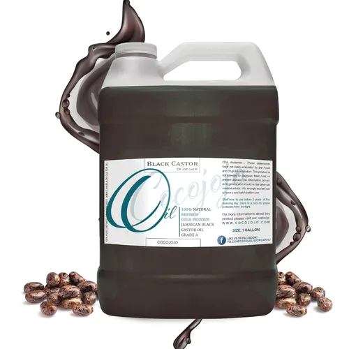 Miniatura 11 de cocojojo Aceite de ricino negro jamaicano puro refinado, prensado en frío (8 oz)