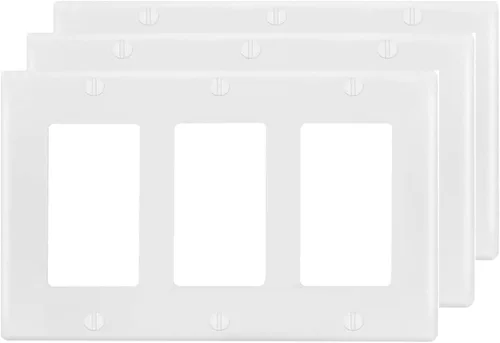 Miniatura 8 de Placa de pared Decora sin tornillos de 4 segmentos, placa frontal eléctrica para interruptor de luz, interruptor inteligente, receptáculo