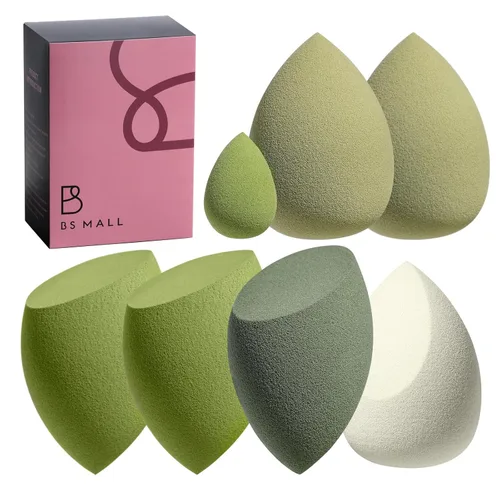 Miniatura 7 de Juego de esponjas de maquillaje BS-MALL con estuche de almacenamiento, 7 piezas para líquidos, crema y polvo, base SAVE con 1 mini esponja de A-Rosa