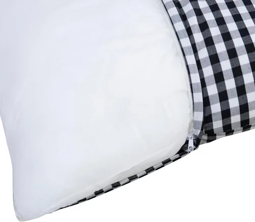 Miniatura 17 de Linon Harris Negro Juego de 2 piezas de cojín de rincón con 3 almohadas de acento coordinadas por Linon - Solo se ajusta a la colección Harris Nook