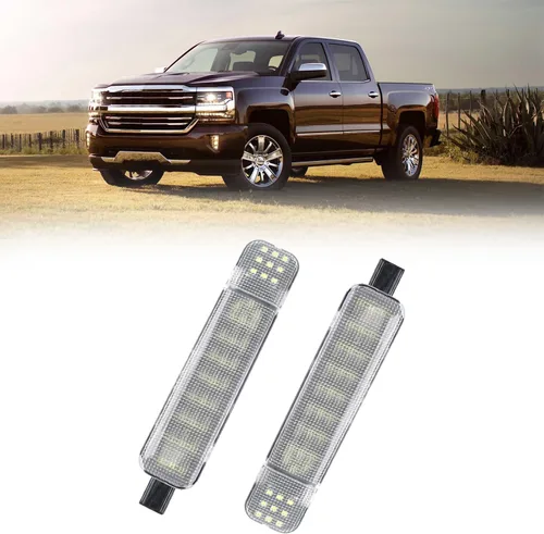 Miniatura 9 de 4 luces LED para panel de puertas interiores compatibles con Chevy Silverado GMC C/K, Sierra 1500 2500 3500, Suburban, Avalanche, Hum-mer H2 Yukon 4