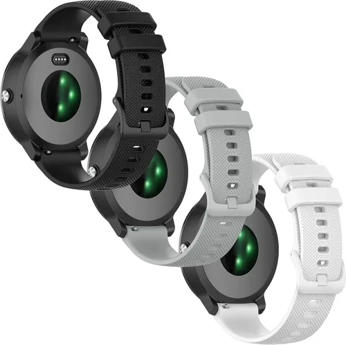 Miniatura 9 de Bandas para Garmin Vivoactive 3, banda de silicona de 0.787 pulgadas para Forerunner 645/245 Music/Venu Sq 2/Venu 2 Plus, para Galaxy Watch 3 1.614