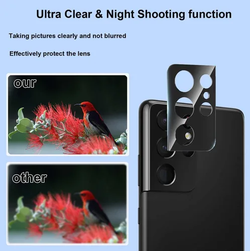 Miniatura 5 de Protector de pantalla de privacidad para Samsung Galaxy S21 Ultra 5G de vidrio templado de 6.8 pulgadas (paquete de 2) con protector de lente