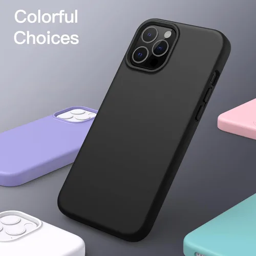 Miniatura 6 de JETech Funda de silicona para iPhone 12 Pro Max de 6.7 pulgadas, suave al tacto, funda protectora de cuerpo completo, a prueba de golpes con forro