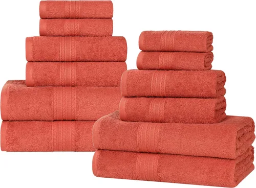 Miniatura 8 de Superior Juego de 6 toallas de mano de algodón ecológico, toallas pequeñas para spa, hotel, baño de invitados, cocina, secado rápido, suave