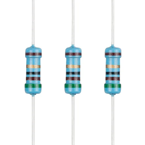 Miniatura 98 de 100 resistencias de 1 ohm 1/2 W (0.5 vatios) ±1% tolerancia de película metálica, resistencia fija de múltiples valores de resistencia opcional