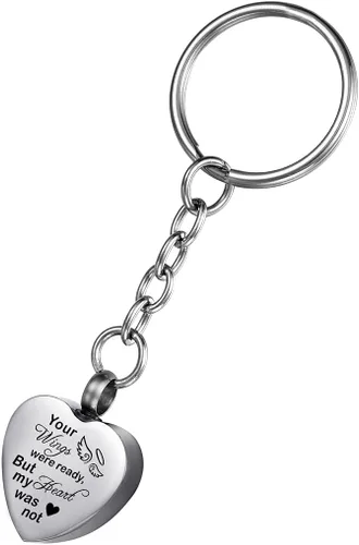 Miniatura 15 de Llavero de urna de recuerdo conmemorativo de joyería de cremación de acero inoxidable para cenizas, Acero inoxidable