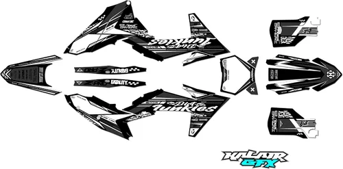 Miniatura 5 de Kit de gráficos para KTM Motocross 4-Stroke 250 SX-F, 350 SX-F y 450 SX-F (2023) Rugged Series Cyan 16 Mil - Adhesivo para motocicleta Dirt Pit