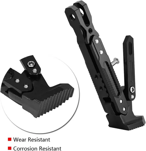 Miniatura 8 de Soporte para motocicleta, accesorios de motocicleta Modificado CNC Trípode ajustable Kickstand Soporte lateral