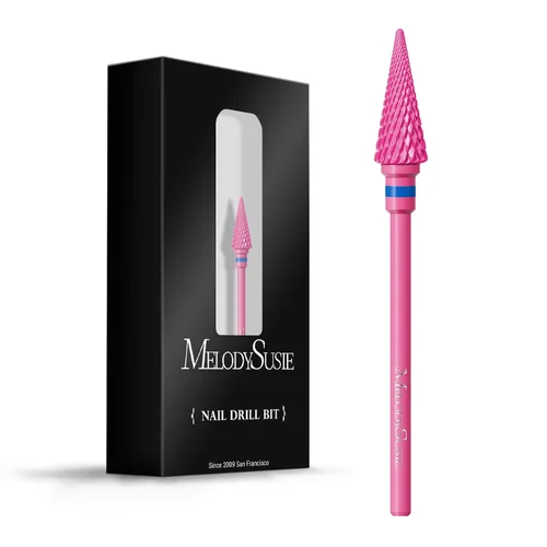 Miniatura 11 de MelodySusie Broca profesional de punta cónica para uñas, broca multifunción de carburo de tungsteno de 3/32 pulgadas, adecuada para manicura