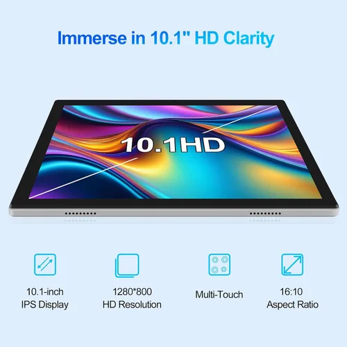 Miniatura 5 de Tableta, tableta Android 14 de 10 pulgadas, procesador Octa-Core, 12 GB de RAM + 128 GB de ROM, pantalla táctil IPS HD 1280x800, batería de 6000