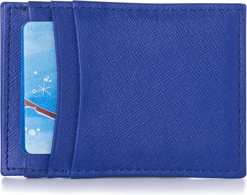 Miniatura 2 de Alpine Swiss Billetera minimalista de cuero de grano superior para hombre con bolsillo frontal