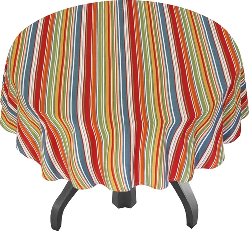 Miniatura 10 de RUVANTI Paño de Mesa Rectángulo de Lino de Algodón 72x54 Pulgadas, Borde Clásico, Resistente a Manchas, Paño Lavable Perfecto para Cubrir Mesa