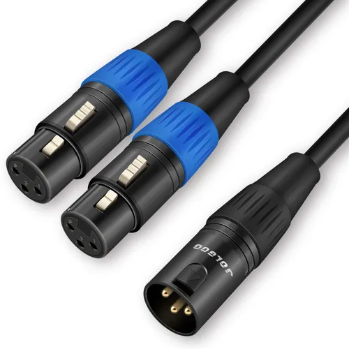 Miniatura 9 de JOLGOO Divisor XLR - Cable Y hembra a macho doble, 1.6 pies