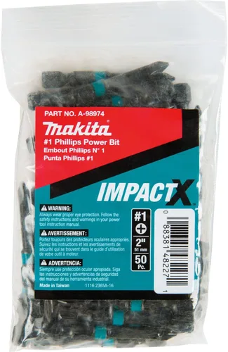 Miniatura 8 de Makita A-96643 Impactx 1 Phillips 2″ Power Bit, 2 Pack
