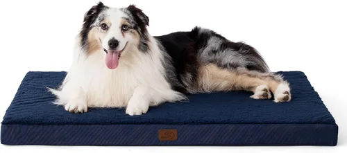 Miniatura 58 de Bedsure Camas para Perros Tamaño Grande - Cómodas Camas Planas para Mascotas con Funda Lavable Extraíble, Alfombrilla de Espuma Ortopédica