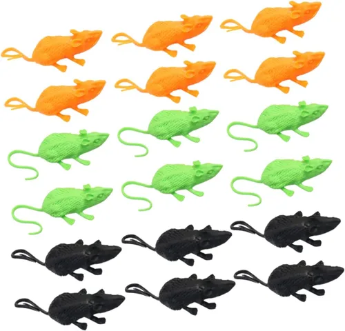 VOSAREA 18 piezas de simulación de ratón de Halloween, accesorios realistas de ratas falsas para decoración espeluznante del hogar, bromas de fiesta