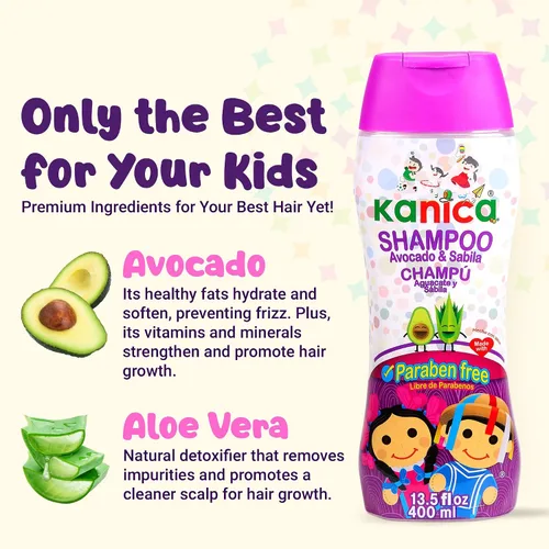 Miniatura 2 de KANICA Champú sin parabenos con aloe vera y aguacate. Champú para la familia