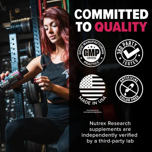 Miniatura 7 de Nutrex Research CARNIBURN Advanced L Carnitina líquida 3000mg con MitoBurn, InnoSlim y GBBGO (31 porciones, Berry Blast)