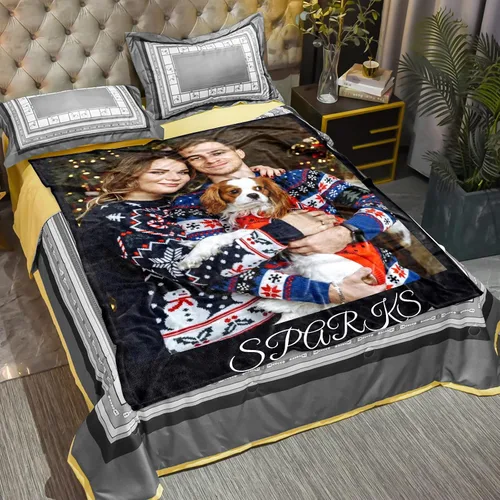 Miniatura 2 de Manta personalizada para parejas con collage de fotos, manta personalizada para parejas, súper suave y acogedora para regalos del día de San