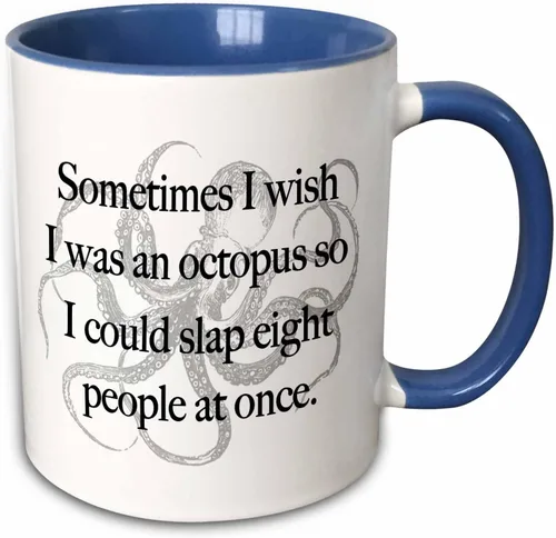 Miniatura 8 de 3dRose Taza de café, tamaño – 11 oz – Sometimes I wish I was an pultopus Funny Quotes – divertido regalo de taza de café