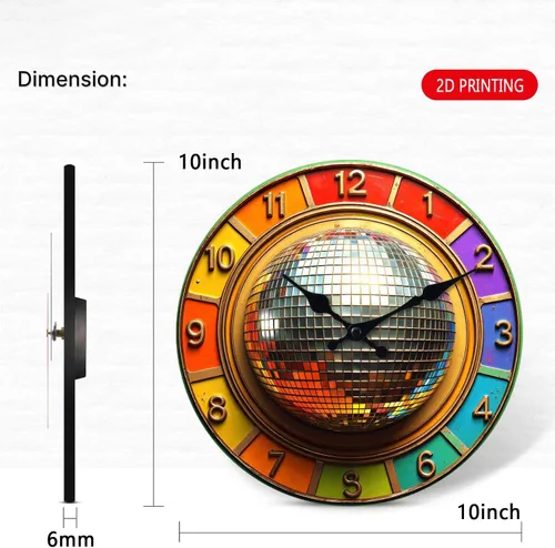 Miniatura 3 de Reloj de pared, reloj de pared retro sin tictac, funciona con pilas, relojes de pared de madera dorada para cocina, sala de estar, dormitorio
