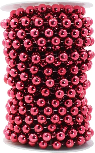 Miniatura 49 de Mandala Crafts Rollo de cadena de perlas negras de 0.157 pulgadas (0.157 in), guirnalda de perlas de 44 yardas para decoración de bodas, arreglos
