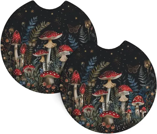 Miniatura 10 de 2 posavasos de auto para portavasos de automóvil, antideslizantes, para automóvil, inserto, universal, para mujeres y hombres Estampado floral
