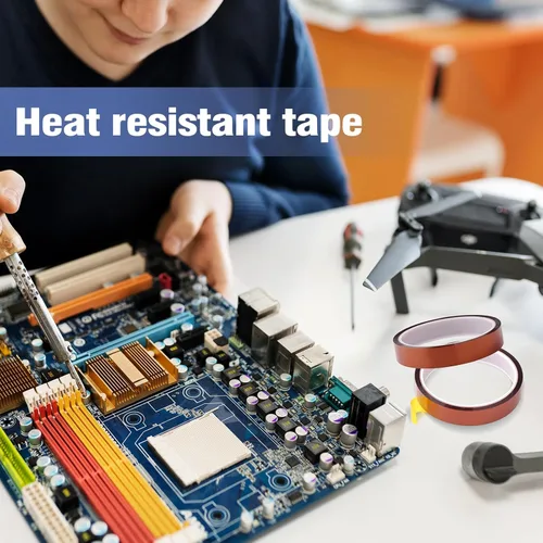 Miniatura 6 de 4 rollos de 20 mm×25 m (82 pies) de cinta térmica, cinta de transferencia resistente al calor para sublimación para prensa de calor, soldadura