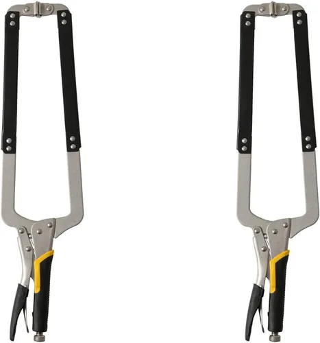 Miniatura 7 de Xiao & Dao Pro 15Iuch Alicates de bloqueo con abrazadera en C con almohadillas giratorias, herramientas de montaje de clips, carpintería
